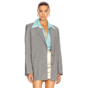 GAUGE81 Saba Open Back Blazer Gray Wool Size Medium